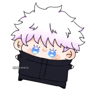 🙂 @HAWKS Anime, Cartoon, Niedlich, Chibi, Gojo, Jujutsu Kaisen telegram sticker