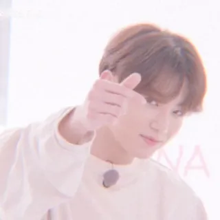 🐇 kpop, finger heart, gesture, person, male, asian telegram sticker