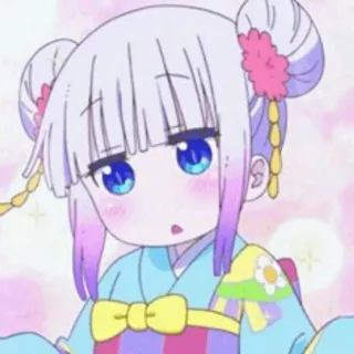 🔮 Kanna Kamui Miss Kobayashi's Dragon Maid Kanna Kamui, Anime, fofa, dragão, garota, personagem telegram sticker