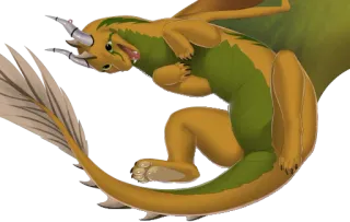 🤗 dragon, fantasy, mythical creature, animal, monster, illustration telegram sticker