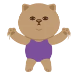 🐱 cat, swimsuit, cartoon, cute, animal, sticker telegram sticker