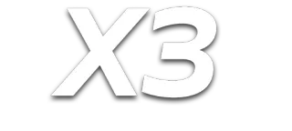 🤷 X3 lettering, logo, alphabet telegram sticker