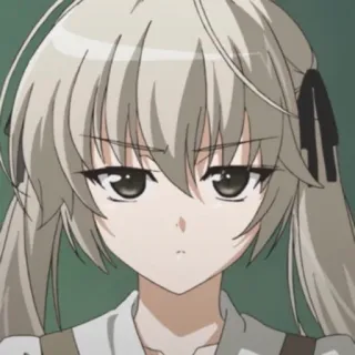 🗝 anime, girl, character, expressionless, cute telegram sticker