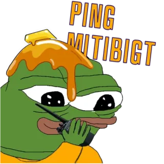 🎤 MITIBIGT pepe, กบ, มีม, มีมอินเทอร์เน็ต, วิทยุสื่อสาร, ตลก, การ์ตูน telegram sticker