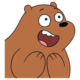 😊 Grizz We Bare Bears Phim hoạt hình, Gấu, Vui vẻ, Grizz, We Bare Bears, Hoạt hình telegram sticker