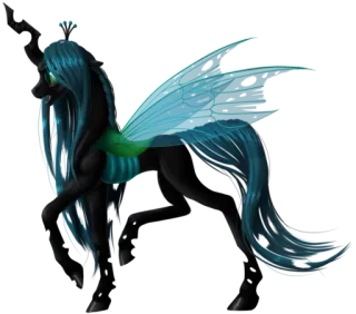 😯 Queen Chrysalis My Little Pony Pônei, MyLittlePony, RainhaChrysalis, Chrysalis, Personagem, Vilão telegram sticker
