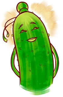 😄 Gurke, Essen, Gemüse, niedlich, Cartoon telegram sticker
