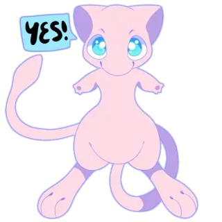 😀 Mew Pokemon YES! telegram sticker