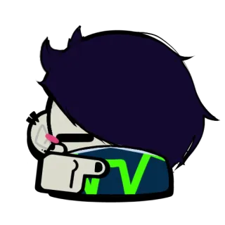 😏 gesture, middle finger, cartoon, offensive telegram sticker