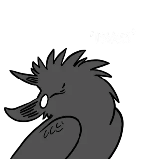 😮 *inhales* Cartoon, Vogel, Einatmen, Animation, Comic telegram sticker