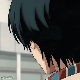 😒 @HAWKS anime, manga, profile, hairstyle, cartoon whatsapp sticker