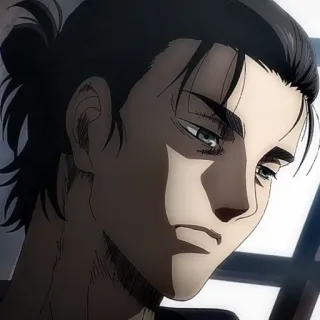 🍥 Eren Yeager Attack on Titan Eren Yeager, anime, Attack on Titan, AOT, character, Japanese animation telegram sticker