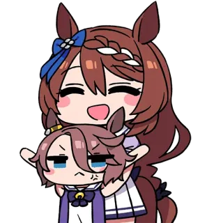 ❤️ anime, horse girl, cute, chibi, cartoon, character, cheerful telegram sticker