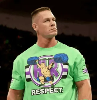 💚 John Cena Respect Wrestling, Wrestler, Fitness, Athlet, Sport telegram sticker