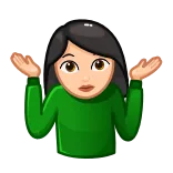 🤷‍♀️ wzruszenie ramionami, pytanie, obojętność, gest, emoji, wątpliwość, niepewność telegram sticker