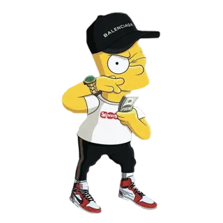 💸 Bart Simpson Desenho animado, Personagem, Simpsons, Dinheiro, Luxo, Swag, Moda telegram sticker