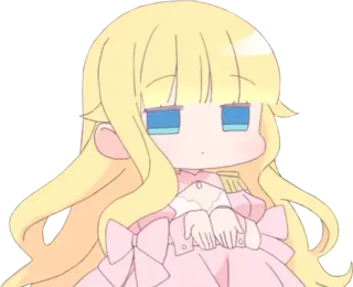 🤲 Anime, Chibi, Słodkie, Blondynka, Dziewczyna telegram sticker