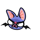 😤 ค้างคาว, สัตว์, การ์ตูน, บิน, กลางคืน, สัตว์ประหลาด telegram sticker