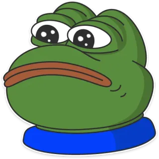 😲 Pepe the Frog pepe, frog, meme, sad, internet telegram sticker