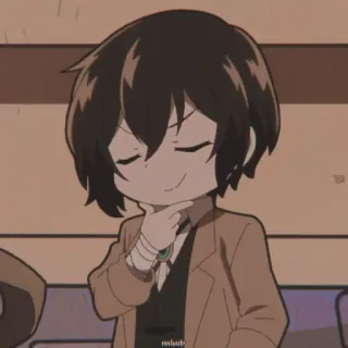 😇 Dazai Osamu Bungou Stray Dogs Anime, Chibi, Personnage, Dazai Osamu, Bungou Stray Dogs whatsapp sticker