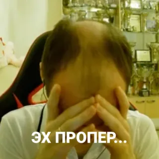 😦 ЭХ ПРОПЕР... triste, contrarié, déçu, Meme, russe telegram sticker