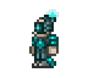 🌎 armadura, pixel art, brillante, fantasía, videojuego telegram sticker