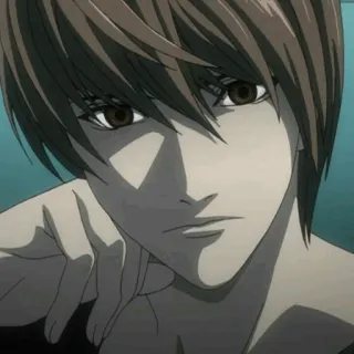⚖ Light Yagami Death Note Anime, Manga, Protagoniste, Sérieux, Confiant telegram sticker
