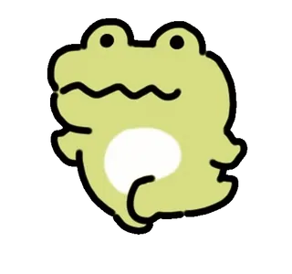 ⭐ grenouille, mignon, animal, vert, dessin animé telegram sticker