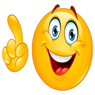 ☝️ emoji, smiley, upward pointing index, finger, cartoon telegram sticker