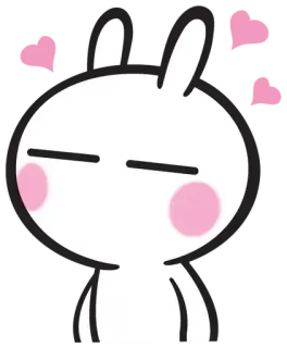 💕 królik, słodki, miłość, serca telegram sticker