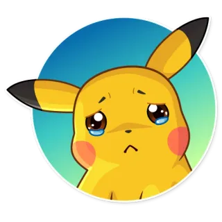 😢 Pikachu Pokemon pokemon, pikachu, sad, crying, emotional, anime telegram sticker