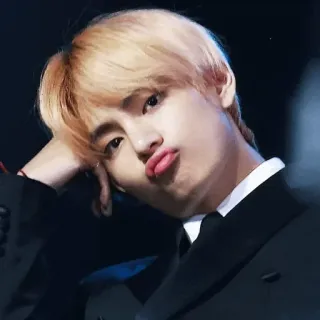 😘 V kpop, cantor, V, BTS, idol, celebridade, música telegram sticker