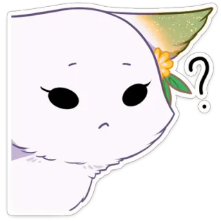 ❓ kucing, stiker, pertanyaan, imut, anime telegram sticker