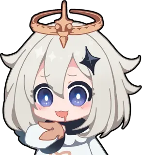🤤 Paimon Genshin Impact Anime, Karakter, Lucu, Paimon, Genshin Impact, Video game telegram sticker