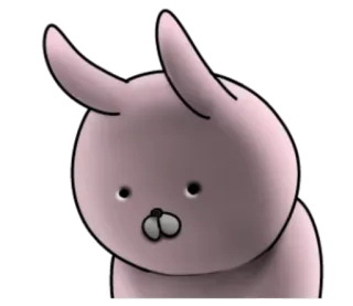 🙂 conejo, lindo, animal, rosa, dibujos animados, bunny whatsapp sticker