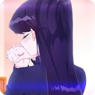 🙂 Komi Shouko Komi Can't Communicate animé, Komi Can't Communicate, Komi Shouko, mignon, timide whatsapp sticker