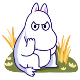 😡 Moomin การ์ตูน, มูมิน, ตัวละคร, โกรธ, น่ารัก telegram sticker