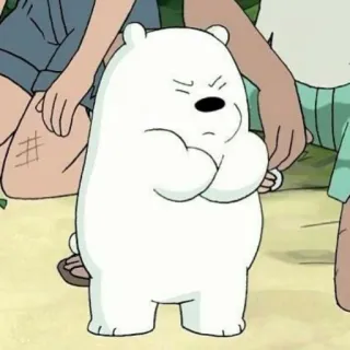 ✨ Ice Bear We Bare Bears oso, dibujos animados, oso polar, enojado, We Bare Bears telegram sticker