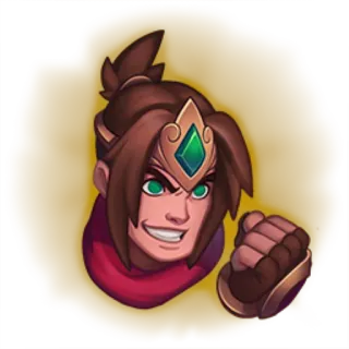 ✊ Cartone animato, Faccia, Pugno, Emozione, Sorrisetto telegram sticker