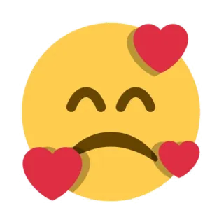 🥰 emoji, sad, heart, love, face, expression telegram sticker