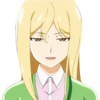 😈 Anime, Mujer, Rubia, Chica, Dibujos animados whatsapp sticker