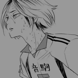 🕊 Haikyuu!! 音駒 애니메이션, 하이큐, 만화, 만화영화, 캐릭터, 땀 telegram sticker