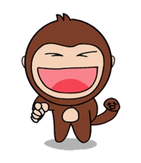 🤣 aap, cartoon, vrolijk, schattig telegram sticker