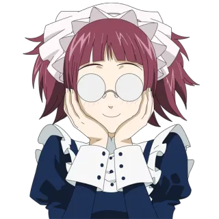 ☺️ Mey-Rin Black Butler Anime, Maid, Black Butler, Mey-Rin, Süß, Cartoon telegram sticker