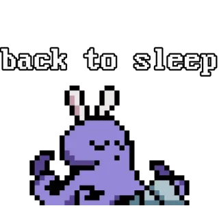 😴 back to sleep นอนหลับ, ง่วง, สัตว์ประหลาด, ผ่อนคลาย, น่ารัก telegram sticker