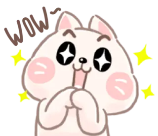 🤩 Woof! glücklich, Katze, aufgeregt, Sterne, süß whatsapp sticker