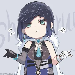 💠 Yelan Genshin Impact video game, genshin impact, character, anime, cartoon, yelan telegram sticker