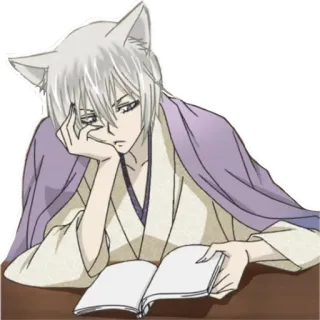 📖 Tomoe Kamisama Kiss anime, fox, ears, manga, character telegram sticker