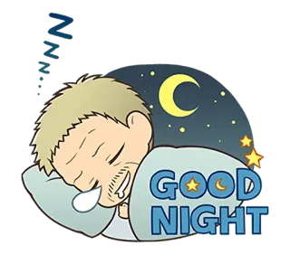 😴 GOOD NIGHT boa noite, dormindo, lua, estrelas, noite telegram sticker
