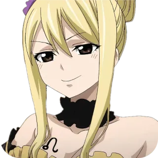 😀 Lucy Heartfilia Fairy Tail Anime, Dibujos animados, Rubio, Leo, Lindo, Personaje whatsapp sticker